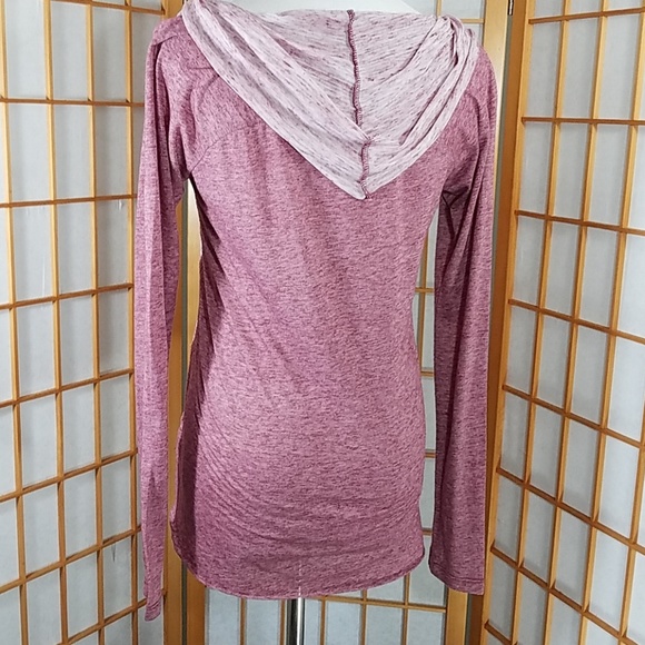 Anthropologie t.la heathered maroon cowl neck top - Picture 3 of 8